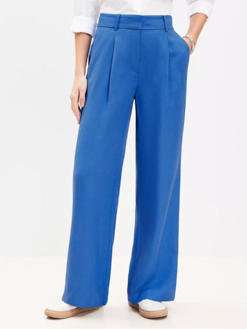 SALE LOFT Blue Linen VI Peyton Trouser